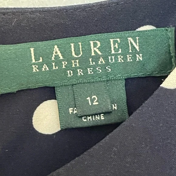 Ralph Lauren Polka Dot Sleeveless Tie Waist Dress! Classic Ralph Lauren! 12 - Picture 4 of 12